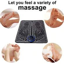 Electric EMS Foot Massager Pad Electrical Muscle Stimulation Foot Massager USB Charging Portable - Black - View 6