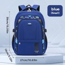 Mochila escolar de diseño nuevo para niños de primaria, grados 1-3-6-9, edades 6-12-16, mochila casual ligera de gran capacidad para estudiantes - azul real - Ver 13