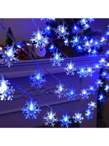 Snowflake String Lights - Hanging Snowflake Decor, Party Lights Suitable For Christmas Tree, Home Windows, Outdoor Garden, Holiday Home Decor, Festival Lighting, Christmas Decoration, Wedding Party - Multicolor - View 13