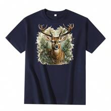 1/2/3 件复古鹿熨烫热转印乙烯基 T 恤 DIY 服装 T 恤面具牛仔裤背包帽子枕头简易热压贴花个性化风格可洗热转印设计 - 彩色 - 查看 5