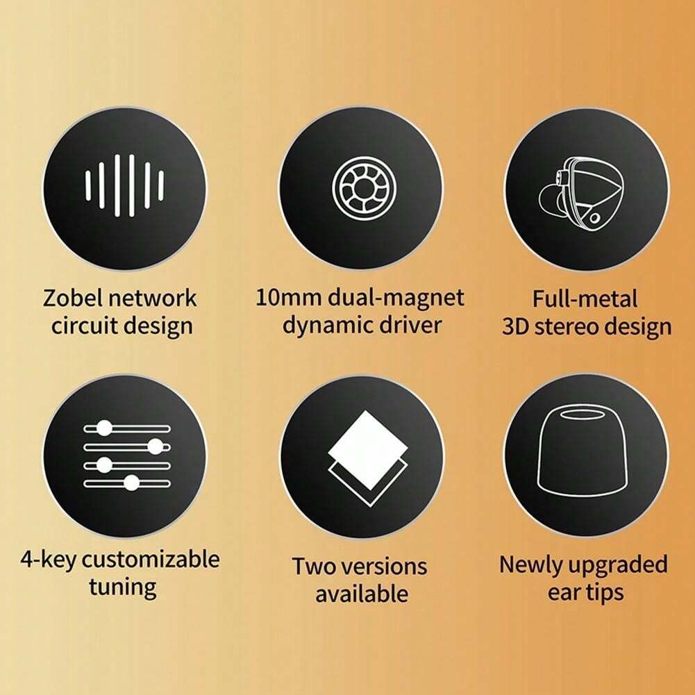 KZ KZ DFi DFi Wired Best In Ear IEMs HiFi Earphones 4 Level Tuning