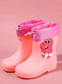 Une paire de bottes de pluie pour enfants pour toutes les saisons, anti-dérapantes et résistantes à l'usure, pour garçons et filles, avec un design en forme de dinosaure et de crocodile, imperméables et sans odeur, chaussures d'eau de sport, convenant aux jeux extérieurs et à l'habillement les jours de pluie, ainsi qu'aux voyages extérieurs pendant la saison des pluies