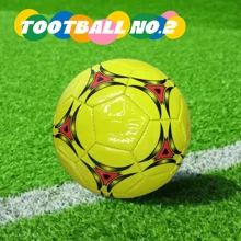 PVC Size 2 Printed Outdoor Sports Soccer Ball - Yellow - View 1