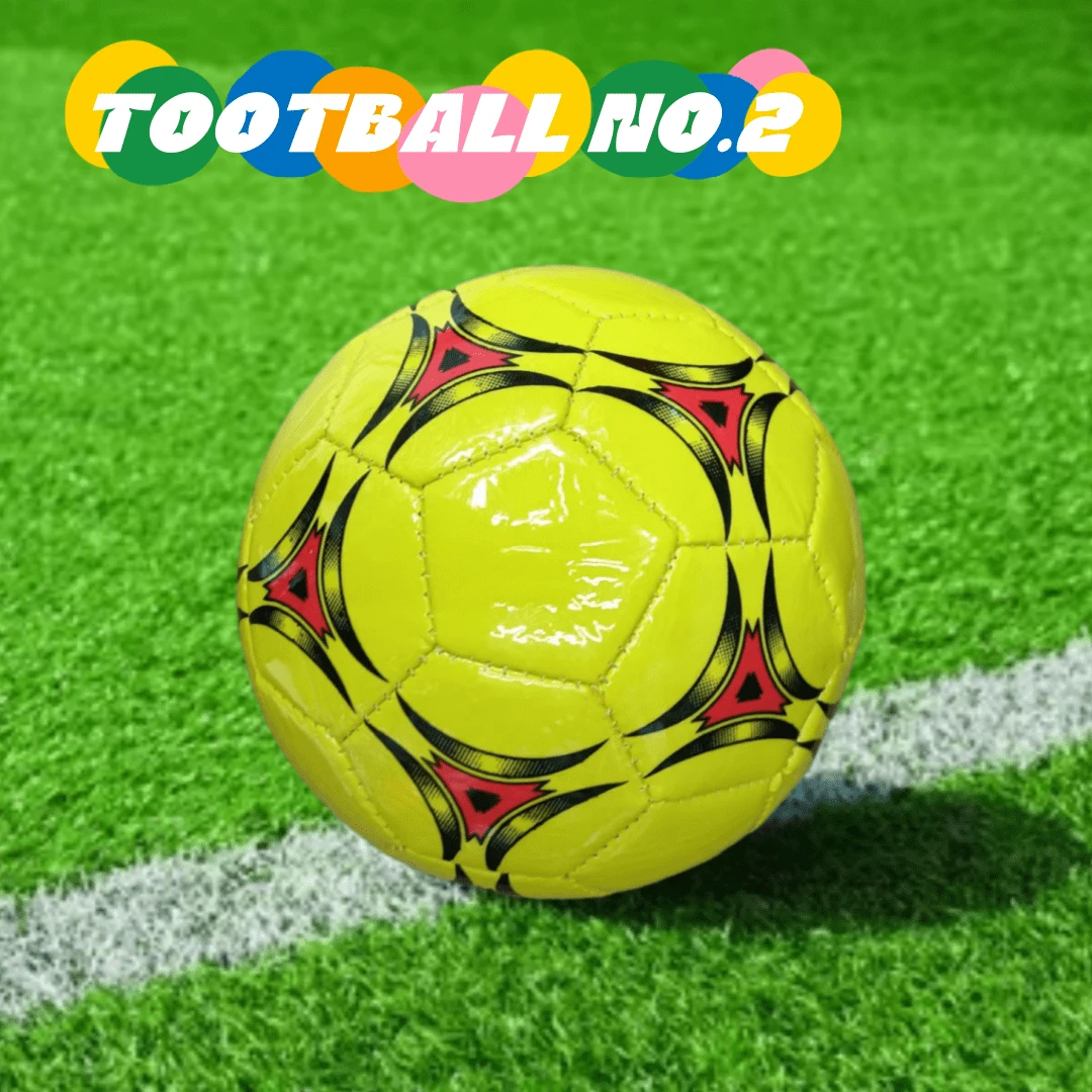 PVC Size 2 Printed Outdoor Sports Soccer Ball - Yellow - View 1