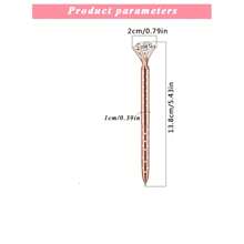 1pc Creative Nordic Style Big Rhinestone Ballpoint Pen, Bullet-Shaped Barrel, Elegant Gift Pen Back To School