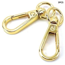 3/6/12/20/30 件旋转弹簧夹挂钩，D 形环龙虾扣旋转扣适用于 DIY 工艺挂绳制作