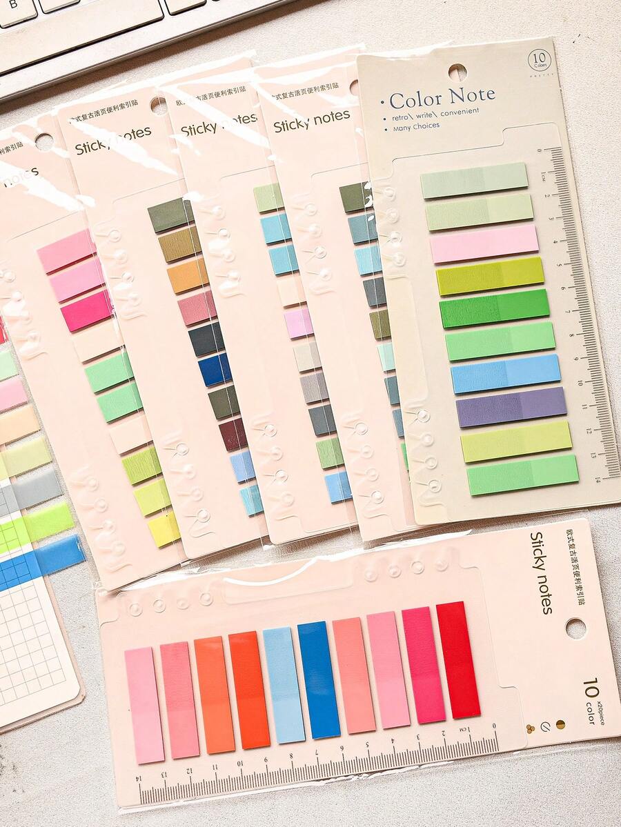 200 Sheets Of 1 Type Index Sticker Plastic Material Indicator Stickers