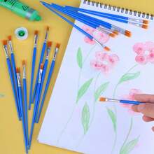 30 件油漆刷套装，15 件平刷 + 15 件衬里刷 - 藍色 - 查看 6