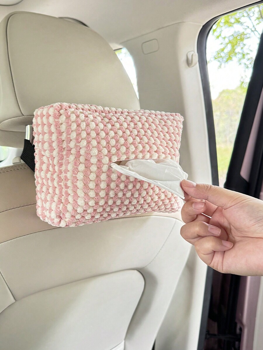 1pc Beauty Elements Ins Wind Drawn Paper Box, Car Paper Towel Cover