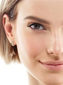 LOVESSOM 925 Sterling Silver Moissanite Earrings, Classic & Elegant, Suitable For Men & Women, Ideal For Couples Travel, Dates, Dinners, Anniversaries, Birthdays, Proposals, Also Great As Jewelry Gifts, Christmas, Halloween, Thanksgiving - Silver - View 7