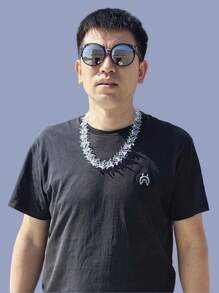 1pc Fashion Unisex Transparent Acrylic Geometric Spiked Chain Necklace With Stainless Steel Clasp, Suitable For Men's Daily Wear And Gift