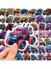 50 Stücke coole LKW Aufkleber, wasserfeste Monster Graffiti LKW Aufkleber im Großeinkauf für Wasserflasche, Laptop, Gepäck, Auto, Geburtstagsdekoration, Schulanfangs Aufkleber für Kinder, Jungen, Erwachsene