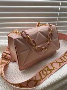 1set High Fashion Embossed Crossbody Bag, Flap Shoulder Bag, Women Casual Handbag & Wallet