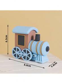 1 pièce Topper de gâteau mignon avec animal de bande dessinée, petit singe, girafe, cochon, éléphant, décoration de gâteau de bande dessinée, train coloré, décoration de gâteau avec drapeau amovible, convient pour l'anniversaire, la révélation du sexe, le baptême, décoration de gâteau, thème animal, réutilisable