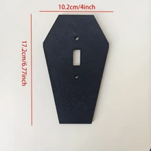 Gothic Coffin Lamp Switch & Power Outlet Cover - Halloween Decor Wall Plate, No Battery Required, Easy Installation