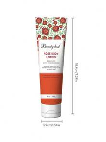 Beauty Host 玫瑰身体乳液，含烟酰胺的手部和身体保湿霜，抚平老茧，为皮肤补充水分，5 盎司 - 紅白色 - 查看 7