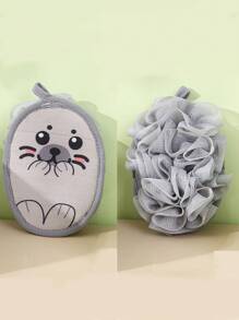 Esponja de baño suave y linda para niños, accesorios de baño para uso doméstico, bola de baño amigable con la piel