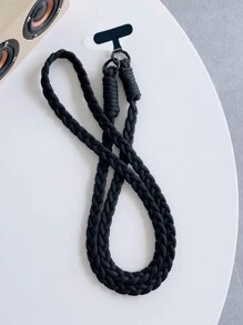 带蜜蜂形扬声器的长挂绳，适用于手机、户外/登山，耐用，适合男女，送给母亲、家人、朋友、生日、节日的礼物，手机挂饰，手机链 - 黑色 - 查看 2