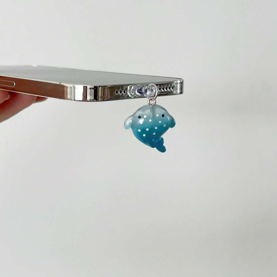 New Ocean Series Ombre Polka Dot Shark Pendant Charm, For IPhone