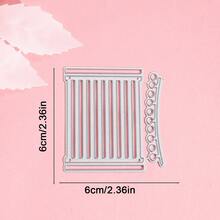 WUPARRSS 1 件新款简约窗饰创意手工 DIY 金属切割模具，优质碳钢压花切割模具纸板制作，适用于剪贴簿、相册相框、卡片、信封、请柬、蜡烛灯箱、压花纸、手工创意制作、生日庆祝等节日礼物爱情友情祝福装饰优秀创意设计切割模具 - 銀色 - 查看 2