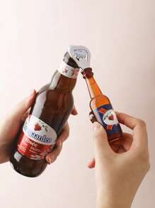 Multi-Piece Set Of Funny Bottle Openers, Simulated Beer Bottles, Fridge Magnets, Beer Bottle Openers, Creative 3D Magnets, For Outdoor, Camping, Gift For Father