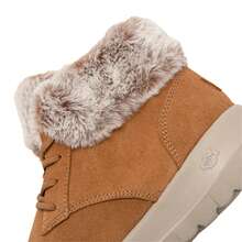 Skechers 女士熊猫毛绒跑步、健身、训练透气休闲运动鞋 - 紫紅色 - 查看 4