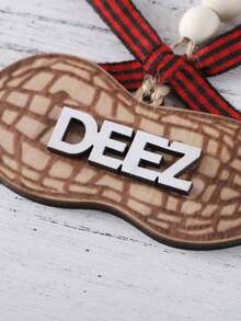 1pc, Deez Nuts Ornament, Nuts Peanuts Funny Creative Hanging Decorations, Adult Humor Ornaments, 2 Layered Carved Wooden Ornament, Hanging Ornament Home Decor, With Bow Lanyard,Winter Holiday Theme Party Room Atmosphere Decoration Props, Christmas Home Decoration Supplies,Christmas Tree Decorations ,Christmas Party Christmas Atmosphere Decoration Props, Christmas Decorations,Christmas Gift, Christmas Decor, Room Decor, Home Decor Christmas Decorations Home Christmas Gifts Christmas Decor