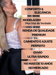 Kit 2 Plus Size Top Lace Bandeau Thin Strap Comfortable Plus Size Blouse - Đỏ và trắng - Xem 5