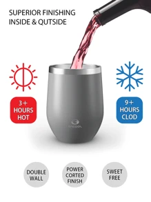1pc 340ml/12oz Double-Layer Stainless Steel Vacuum Insulated Eggshell Cup, Suitable For Home, Office, Outdoor Travel, Sports, And Can Be Used As Gift.
