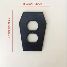 Gothic Coffin Lamp Switch & Power Outlet Cover - Halloween Decor Wall Plate, No Battery Required, Easy Installation