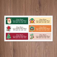 Custom Santa Claus-Themed Christmas Address Labels For Festive Holiday Mail-Ideal For Christmas Cards, Invitations, And Gifts-Personalize With Your Address For Unique Holiday Packaging-Decorative And Festive Design To Enhance The Joy Of Christmas Gifting-Perfect For Adding A Custom And Special Element To Your Holiday Packages-Easy-To-Use Personalized Stickers For Gift Wrapping And Seasonal Mail