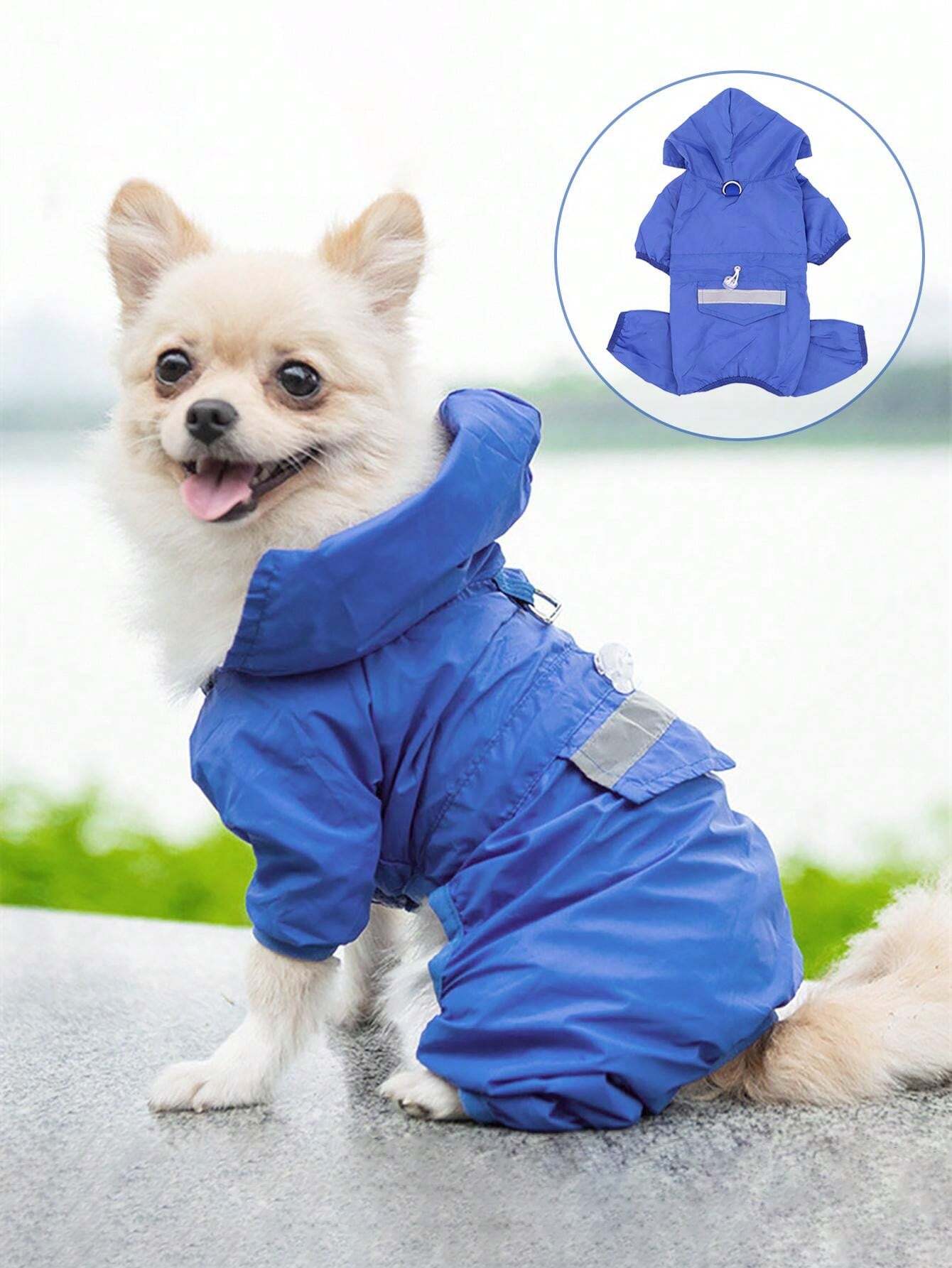 Pet Waterproof Jumpsuit Raincoat, AllInOne Rain Protective Clothes For Dogs, Small/Medium