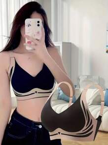 4-Piece Set, Seamless Lifting, Anti Gravity Chest Movement, Gathering Underwear, Correcting Accessory Breasts - Underwear Upper Support - Mixed color - View 2