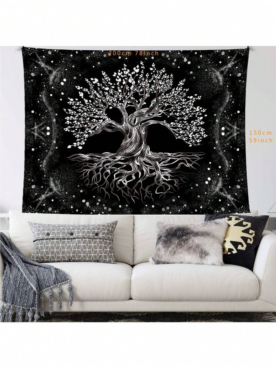 Life Tree Wall Tapestry, Bedroom Decor, Psychedelic Hippie Boho Style