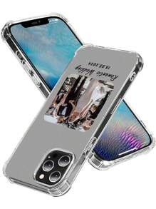 Ốp lưng điện thoại in ảnh cưới cặp đôi theo yêu cầu, nhiều ảnh đời sống khác nhau, có thể in tên, cụm từ ngắn, chữ cái, ngày kỷ niệm, chống sốc, trong suốt, khung ảnh bảo vệ điện thoại, tương thích với Samsung S23/S24 Ultra, A15 hoặc Apple 12/13/14/15/16 Pro Max - Trong sáng - Xem 4