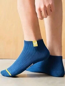5 đôi tất thể thao cổ ngắn phong cách tối giản chữ Unisex - Nhiều màu - Xem 4