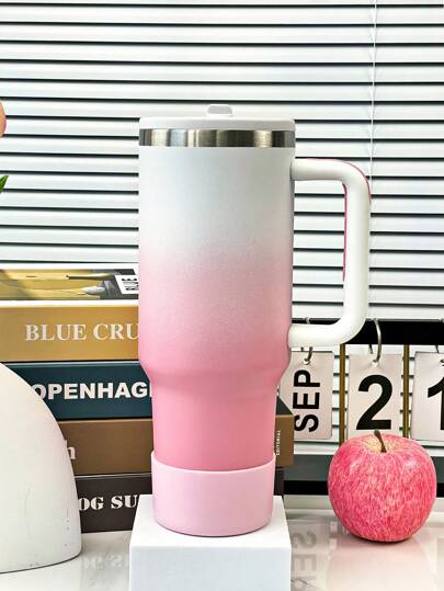 Cốc thủy tinh Gradient 40 Oz có ống hút lật, Cốc du lịch cách nhiệt bằng thép không gỉ, Thành đôi chống rò rỉ đựng đồ uống nóng/lạnh, Có thể tái sử dụng, Lý tưởng cho văn phòng, phòng tập thể dục, sử dụng ngoài trời