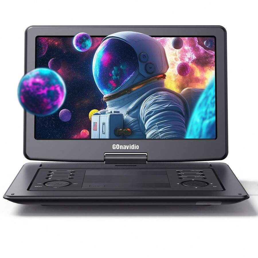 17.9" Portable DVD Player With 16" Large Screen 5 Hours Battery, 1600x900, USB SD Card, Last Memory, Region Free - Black - View 1