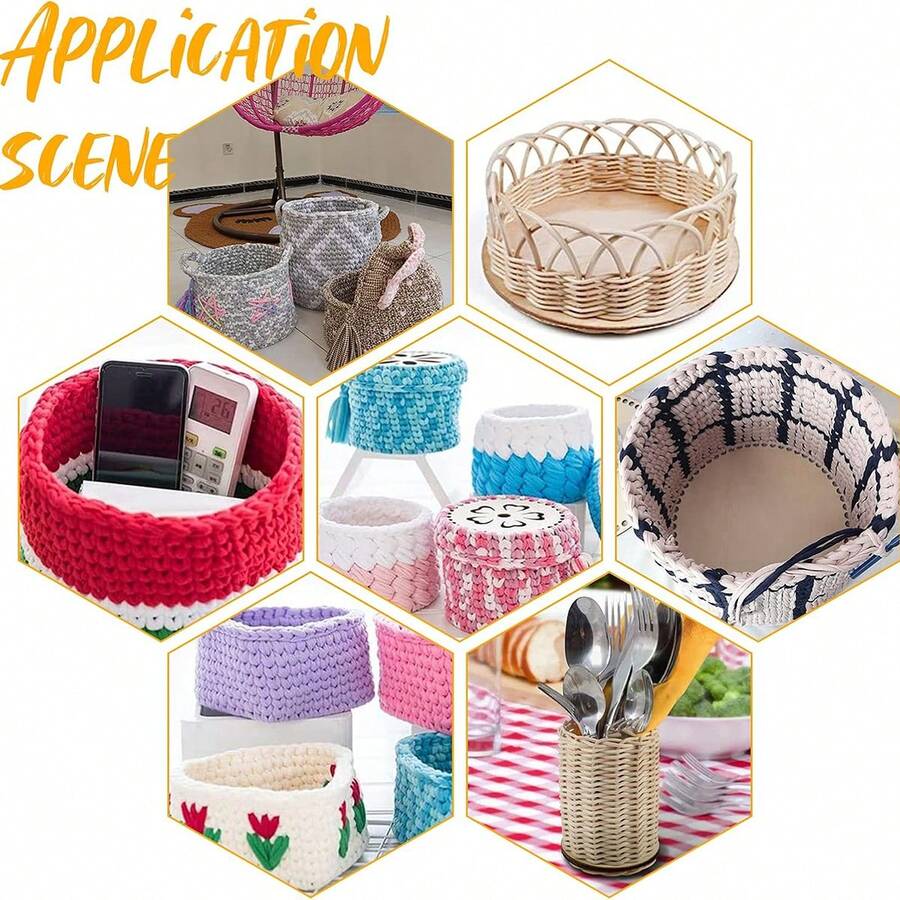 1/5pcs Wooden Crochet Basket Bottom, Round Wooden Basket Base, Wooden