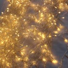 4m/6m/12m Luci a ghiacciolo a LED, luci a tenda da fata, ghirlanda natalizia, adatte per matrimoni, feste all'aperto, casa, strada, decorazioni per Capodanno e Pasqua