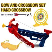 Compound Bow Toy Crossbow For Sports And Leisure Outdoor Game Archery, Interactive Parent-Child Shooting Crossbow - Red and Blue - View 1