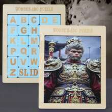 Đồ chơi xếp hình Wukong, Hoa văn mặt trước, Mặt sau, Số từ 1 đến 20, Tay nghề thủ công, Chi tiết, Phép nhân, Sản xuất cẩn thận, Từng miếng gỗ, Kết cấu cứng, Dày đặc, Không dễ hư hỏng, Dễ chơi hơn - Nhiều màu - Xem 3