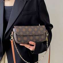 Fashionable Retro Floral Print Texture Mini Women's Crossbody Bag, Versatile