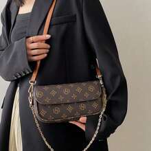 Fashionable Retro Floral Print Texture Mini Women's Crossbody Bag, Versatile