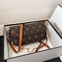 Fashionable Retro Floral Print Texture Mini Women's Crossbody Bag, Versatile