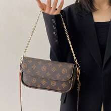 Fashionable Retro Floral Print Texture Mini Women's Crossbody Bag, Versatile