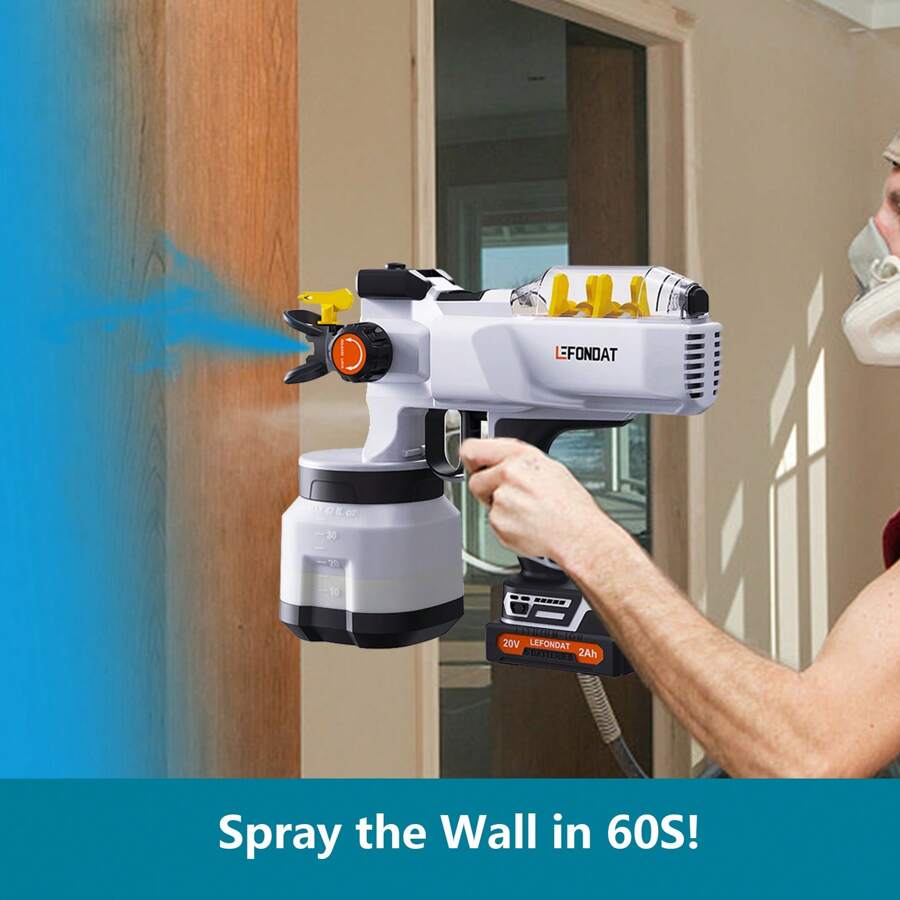 Airless Paint Sprayer, LeFondat Cordless Handheld Spray Paint Gun With