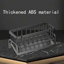 1 Piece Kitchen Storage Rack, Cloth Rack, Sink Drain Rack, Drain Basket Countertop, Multifunctional Sponge Rack, Storage Rack With Detachable Cloth Rack, Soap Dispenser Scrub Rack For Bathroom Storage