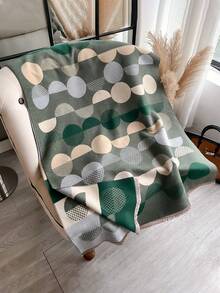 1 chiếc khăn choàng ấm áp bằng vải cashmere giả jacquard họa tiết nửa vòng tròn đơn giản dành cho nữ, thời trang đa năng dùng cho máy lạnh mùa đông thu - Nhiều màu - Xem 6