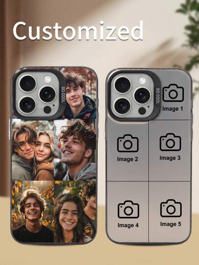 1pc Customized Photo Puzzle Phone Case, Compatible With IPhone 16 Pro Max/16 Plus/16 Pro/17 Pro Max/17 Pro/17/17 Air, Wedding Customized Image, Gift For Couples, Friends, Family, Graduation, Season Picks
